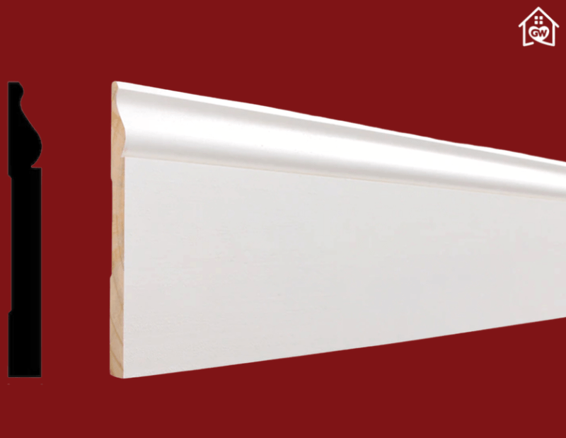 163E 9/16″ x 5-1/4″ x 16′ Primed MDF Baseboard (Sold By Piece)