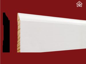9/16 in. x 3-1/4 in. x 16 ft. Pine Primed Finger-Jointed Baseboard Molding (Sold By Piece)
