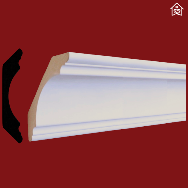 1-3/16 in. x 5-1/2 in. x 16 ft. Primed MDF Crown/Cove Molding