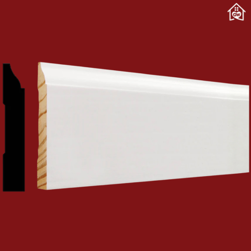 9/16 in. x 3-1/4 in. x 16 ft. Pine Primed Finger-Jointed Baseboard Molding (Sold By Piece)