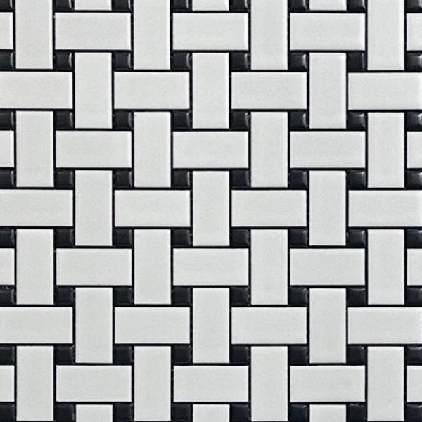 Basket Weave White & Black Piece