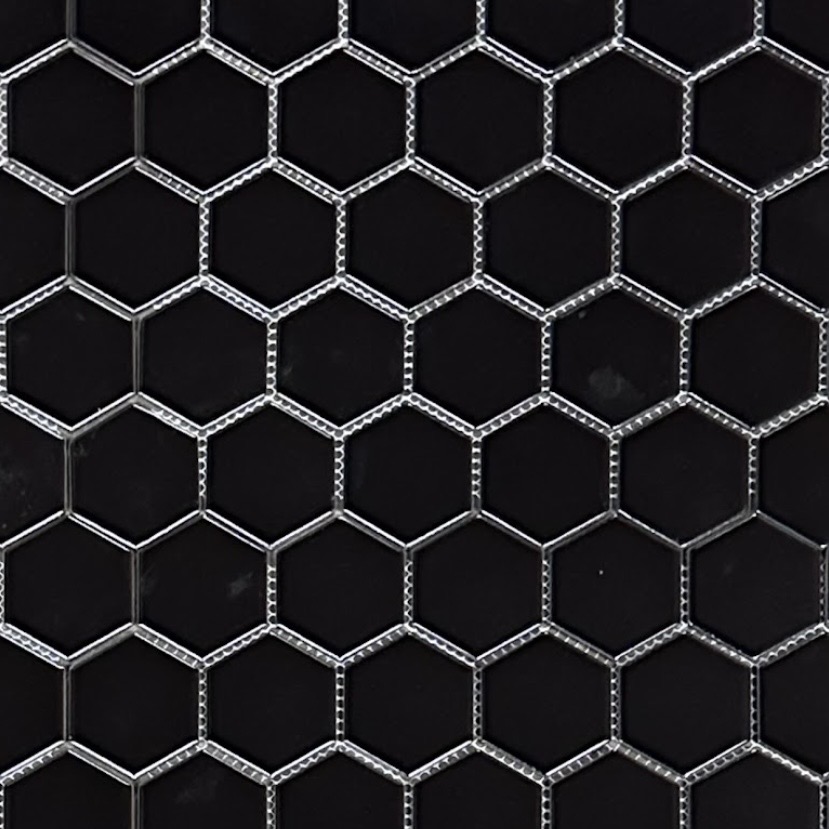 Black Matte Hexagon Piece