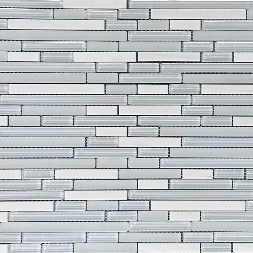 Comet White Mosaic Tile Piece