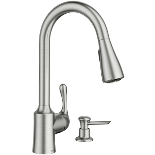 Kitchen Faucet Single Hole - Pull Down Spray with Soap Dispenser