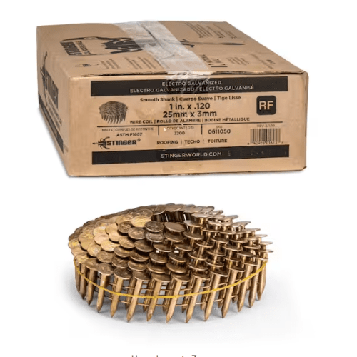 Coil Roofing Nails 7200/Box 1 -1/4" x .120